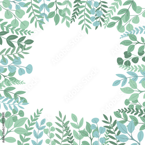 Wallpaper Mural Bright frame made of colorful leaves. Concept for design of invitations, greeting cards, and wallpapers. Isolated on white background. Torontodigital.ca