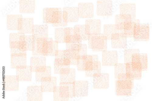 raster illustration orange transparent squares on white