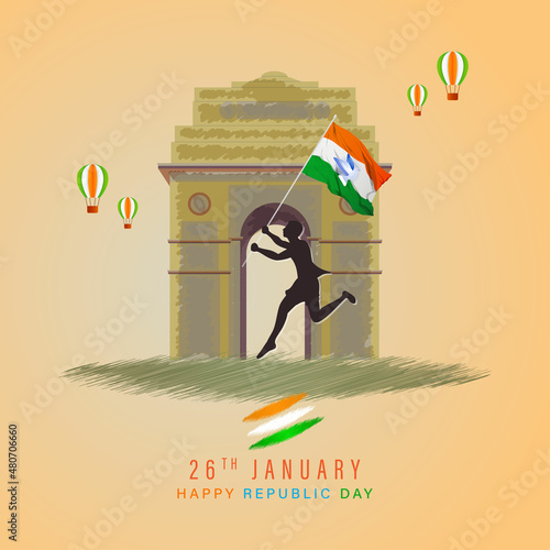 vector illustration for Indian happy republic day
