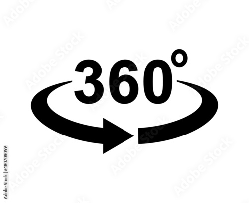 ikona znaku 360 stopni