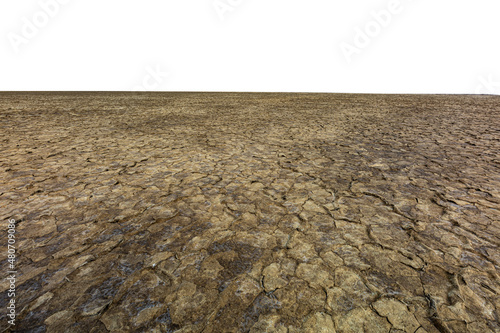 Fototapeta Desert dry and cracked ground.
