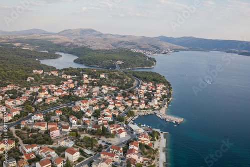 aerial view of the Croatia Krapanj island photo