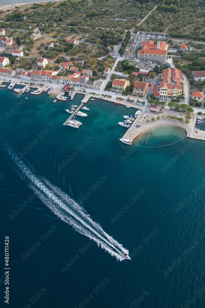 aerial view of the Croatia Krapanj island