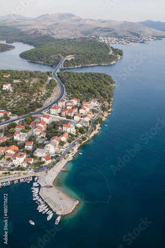 aerial view of the Croatia Krapanj island