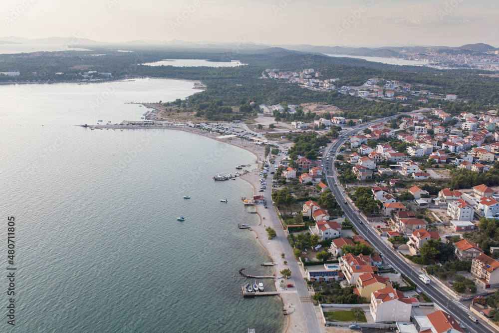 aerial view of the Brodarica town