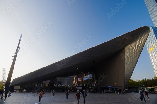 Roof and facade of Rotterdam Central Station