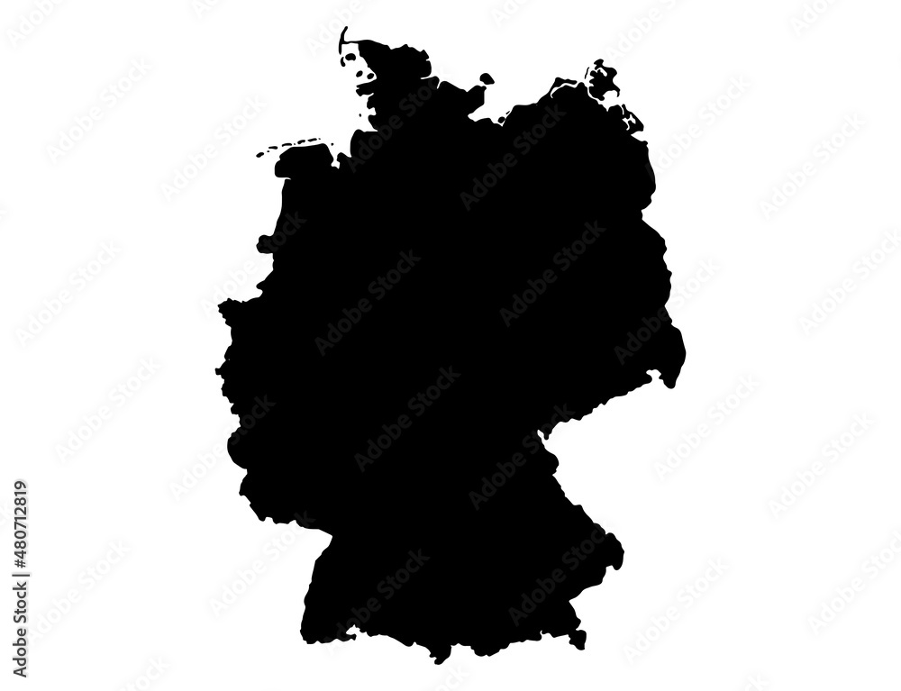 Germany map isolated  on png or transparent  background,Symbol of Germany, template for banner,card,advertising, magazine, and business matching country poster, vector illustration