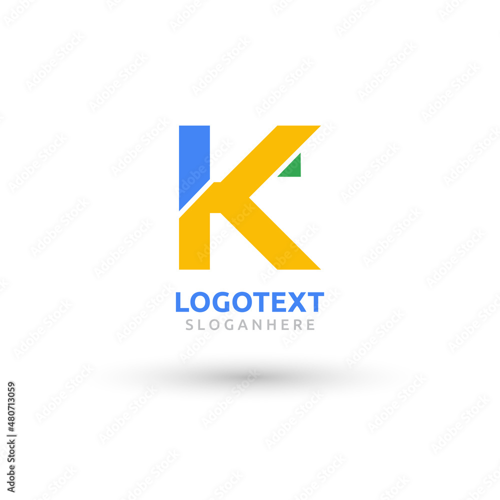 K letter colorful logo abstract design. K alphabet logo K letter colorful logo abstract design. K alphabet logo