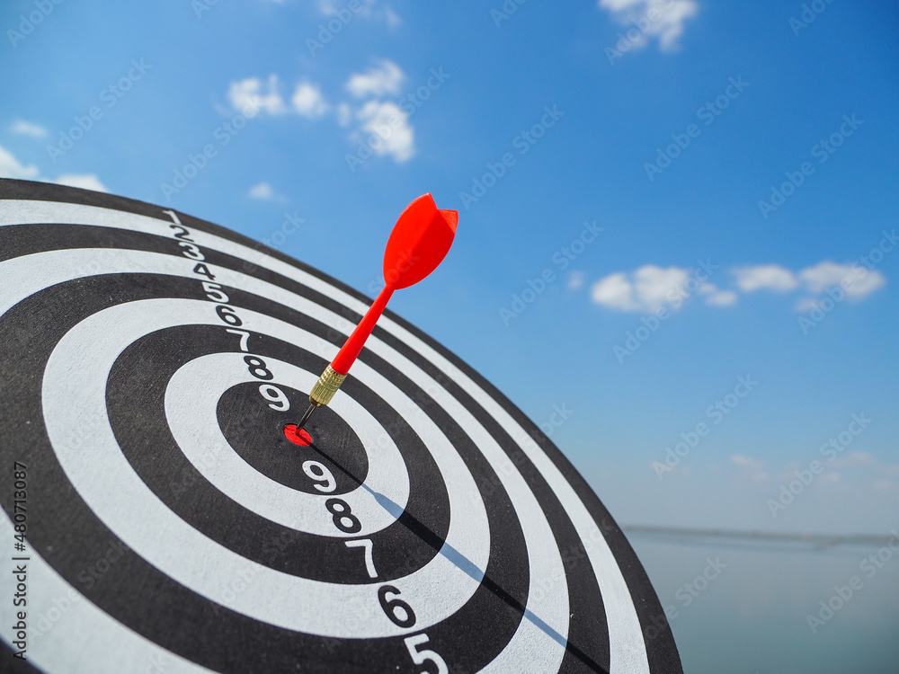 success target business darts red target in the center background is a large sea success target business darts red target in the center background is a large sea