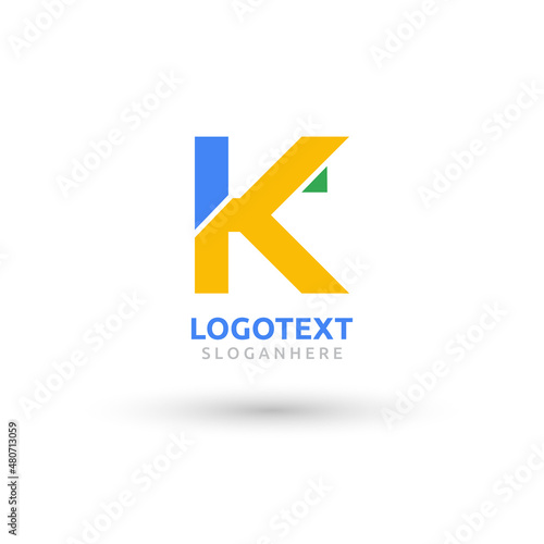 Free Download K letter colorful logo abstract design. K alphabet logo - GFXLoad
