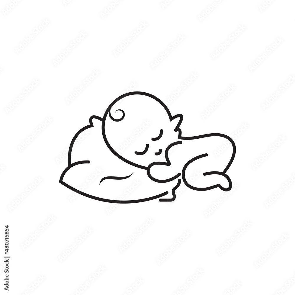 Obraz premium baby logo vector