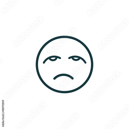 Sad logo icon vector