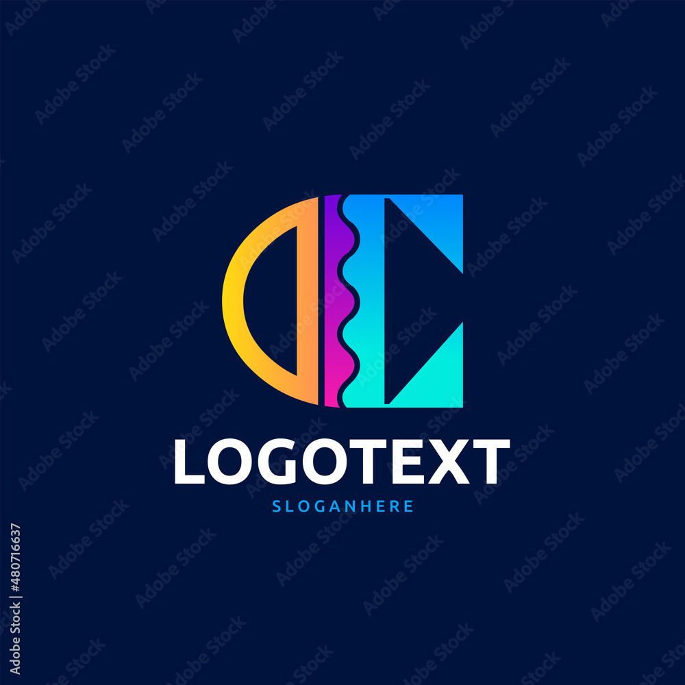 C letter colorful logo abstract design. C alphabet logo C letter colorful logo abstract design. C alphabet logo