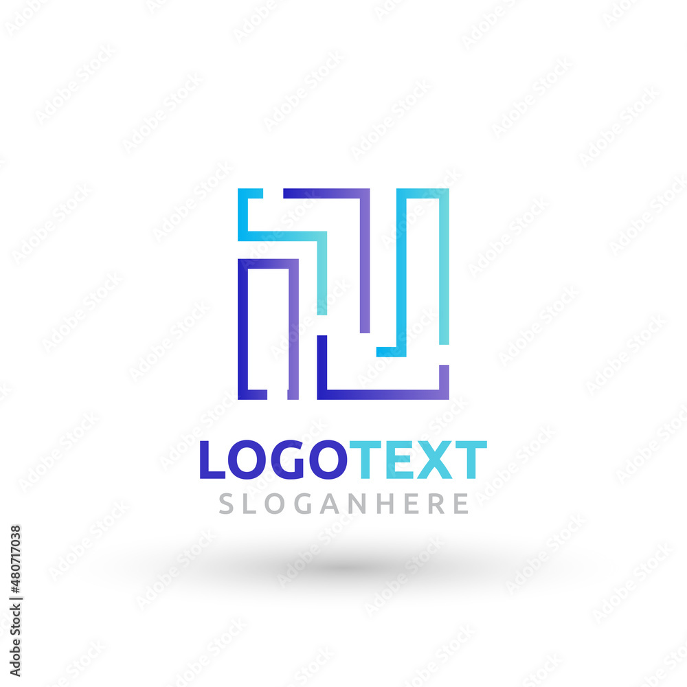 V letter colorful logo abstract design. V alphabet logo