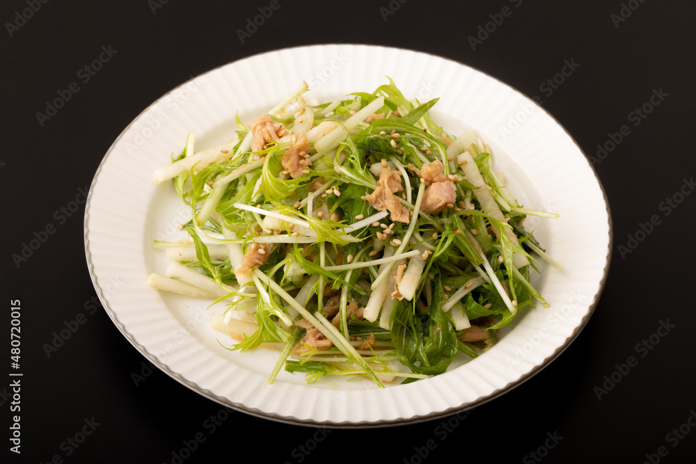 大根と水菜のシャキシャキサラダ 大根と水菜のシャキシャキサラダ