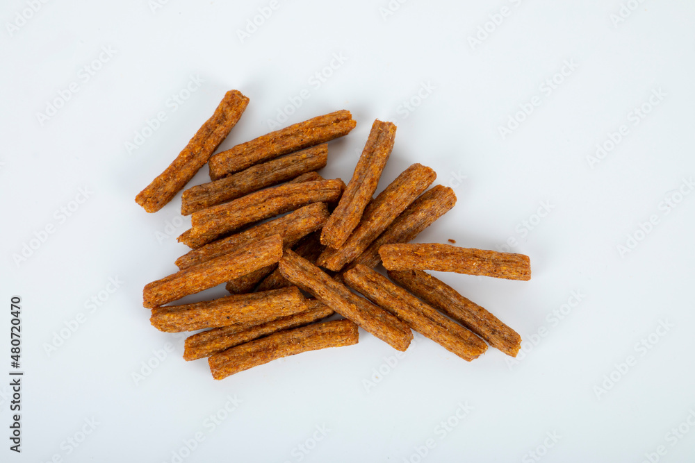 Bread sticks isolated on white background