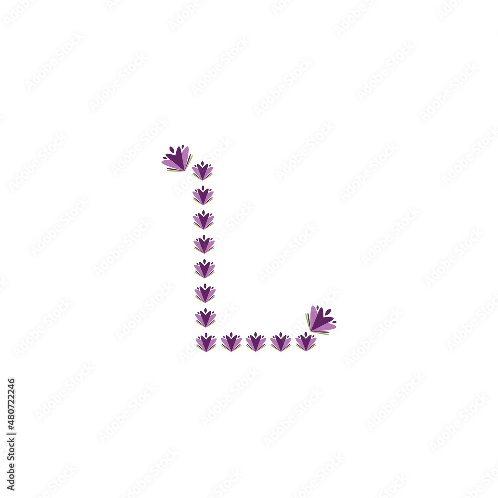 Fresh Lavender flower logo vector flat design Fresh Lavender flower logo vector flat design