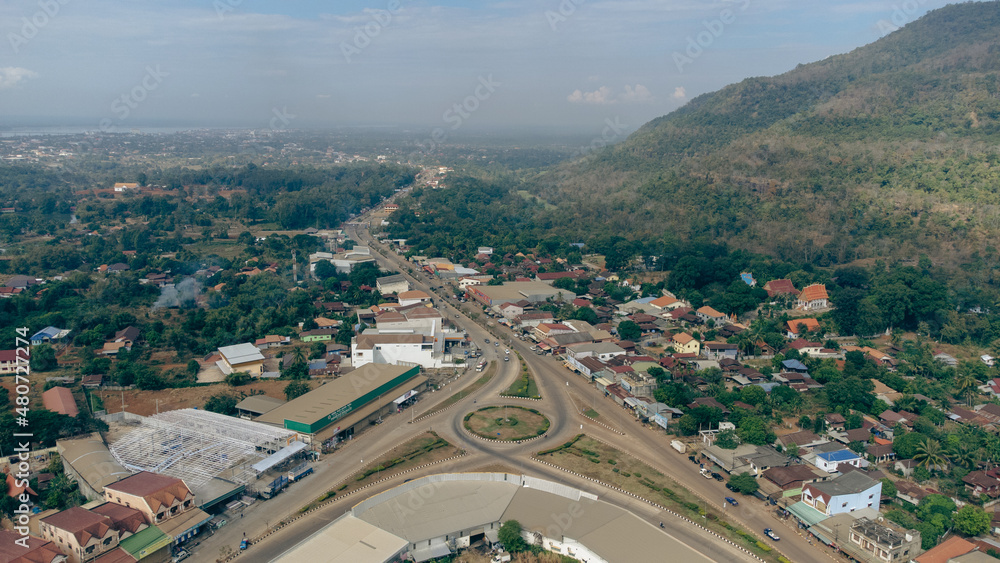 Aerial View City of Laos