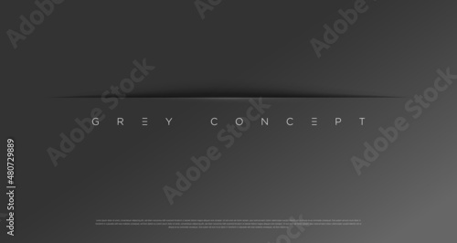 Grey premium abstract background with luxury lines and geometric shapes. Modern metallic backdrop for poster, headline, banner, wallpaper and futuristic design concepts. Vector EPS