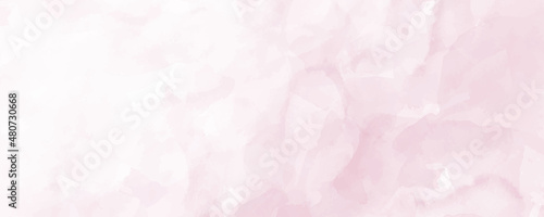 Vector watercolor art background. Valentines. Hand drawn pink abstract vector illustration for background, cover, interior decor. Pink brush strokes and splashes on white backdrop. Empty blank.