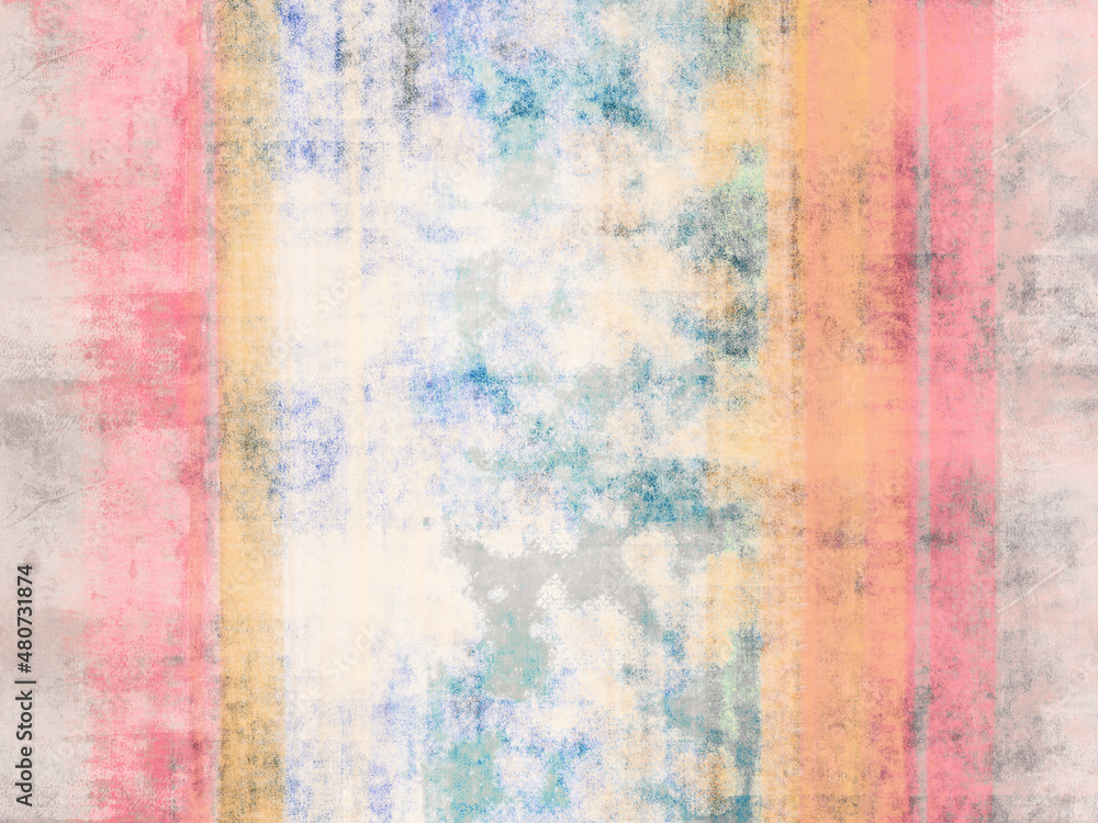 Handmade Colourful Stained Grungy Background