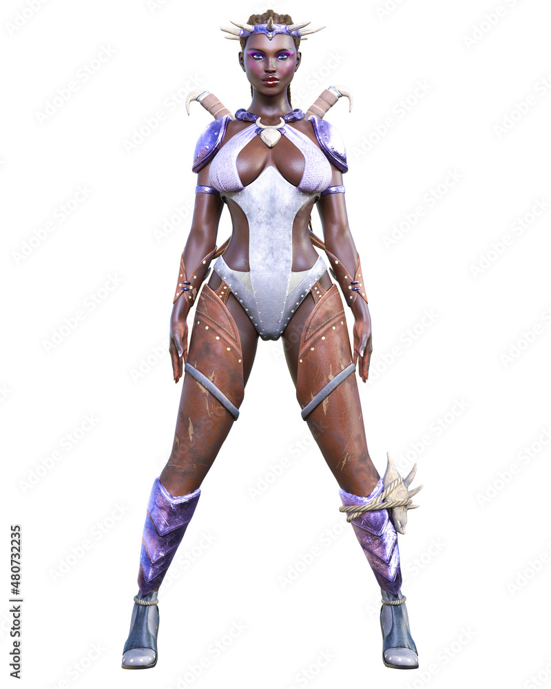 Warrior amazon woman with daggers. Warrior amazon woman with daggers.