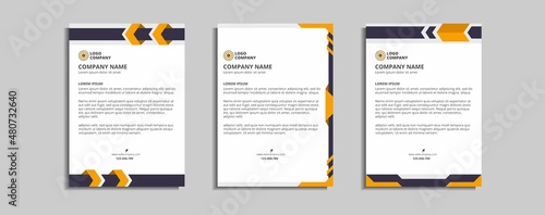 modern corporate letterhead template design