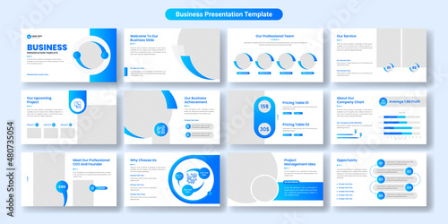 Creative business PowerPoint presentation slides template design. Use for modern keynote presentation background, brochure design, website slider, landing page, annual report, company profile