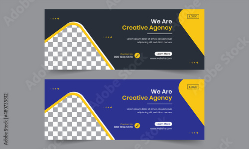 Business cover banner for social medial template
