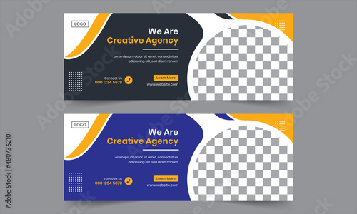 Modern cover banner for social medial template