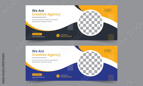 Business editable cover banner for social medial template