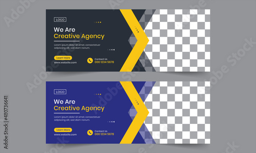 Creative editable cover banner for social medial template