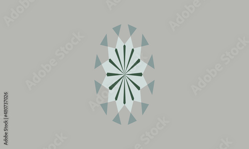flower or geomatric logo abstract monogram vector logo template