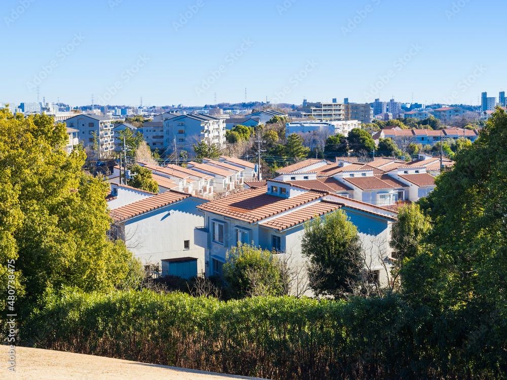 Obraz premium 郊外の住宅地 多摩ニュータウン