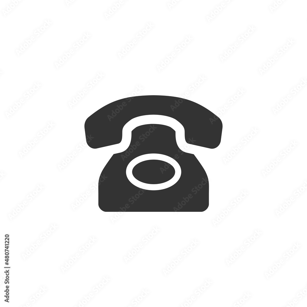 Customer service concept related glyph vector icon. Retro phone icon. Vector illustration Customer service concept related glyph vector icon. Retro phone icon. Vector illustration