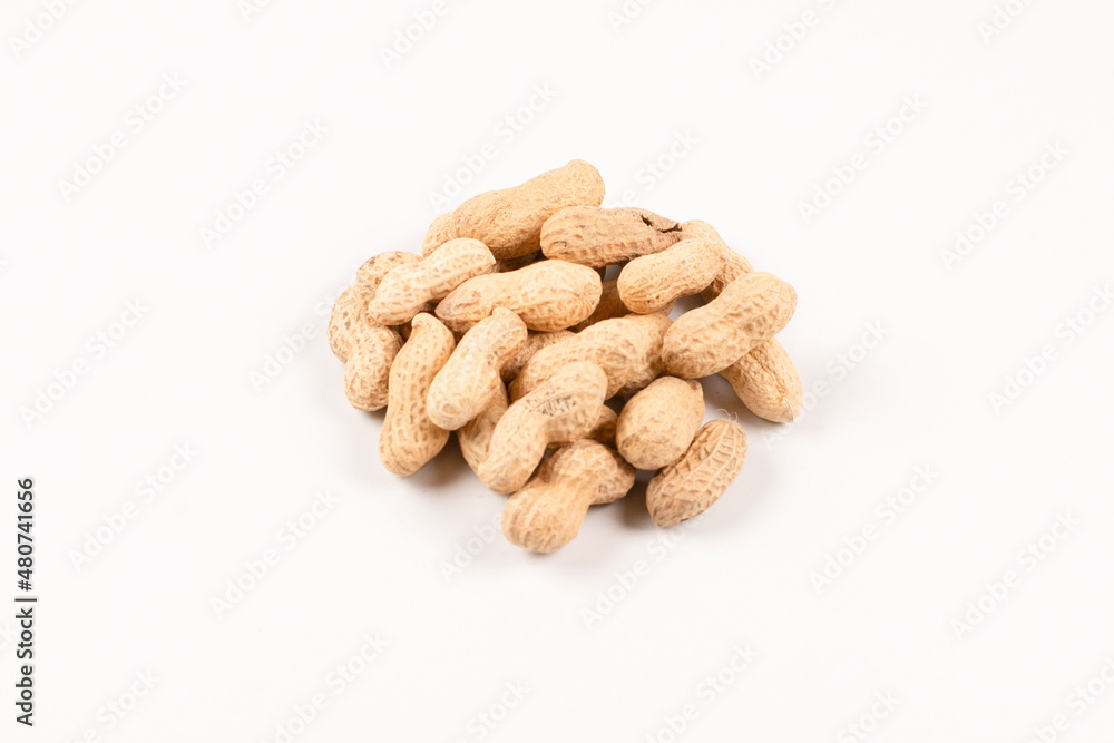 Group of Arachis isolated on a white. Group of Arachis isolated on a white.