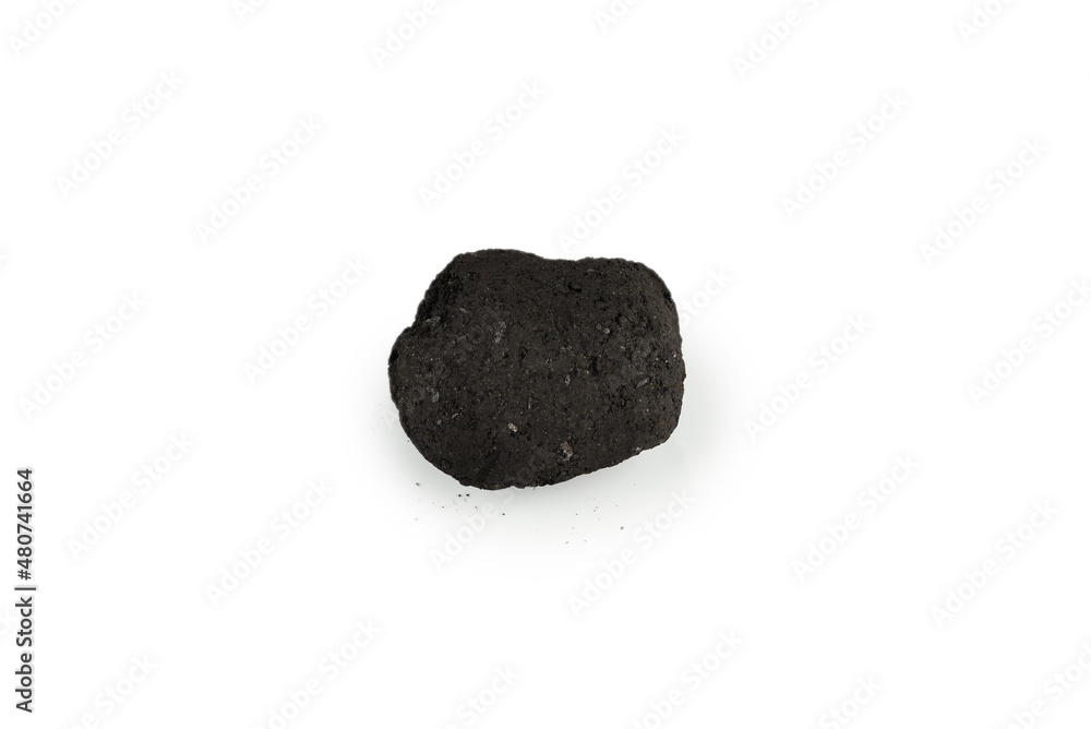 Black oak coal isolated on white background. Black oak coal isolated on white background.