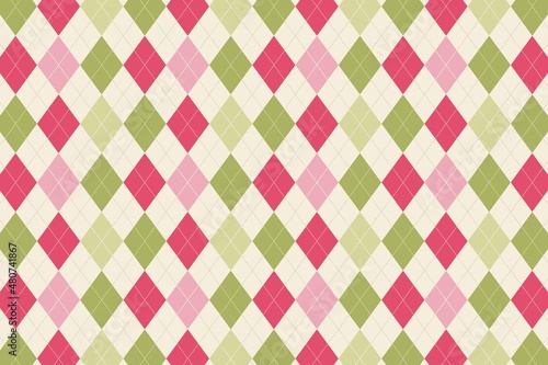Rhombus seamless pattern. Retro geometric diamond background