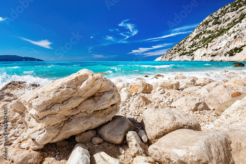 Fototapeta Naklejka Na Ścianę i Meble -  Myrtos Beach in Kefalonia, Greece