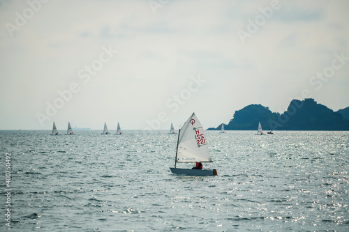 Sailing Yacht boats at Ao Dongtan beach, Sattahip