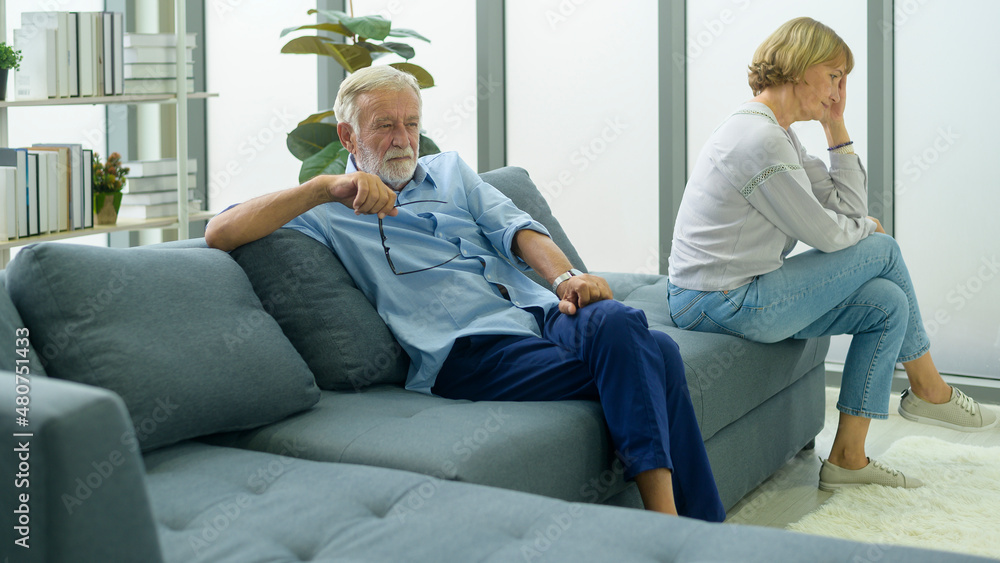 Senior caucasian people feeling depressed and upset Senior caucasian people feeling depressed and upset
