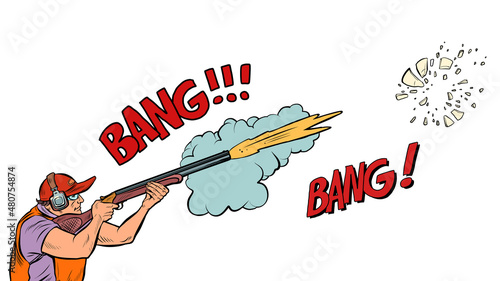 Sports shooting from a gun or a hunter