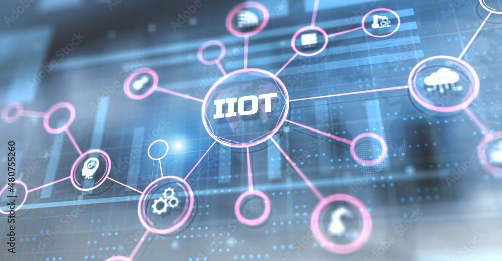 IIOT Industrial internet of things smart industry 4.0 technology concept. IIOT Industrial internet of things smart industry 4.0 technology concept.