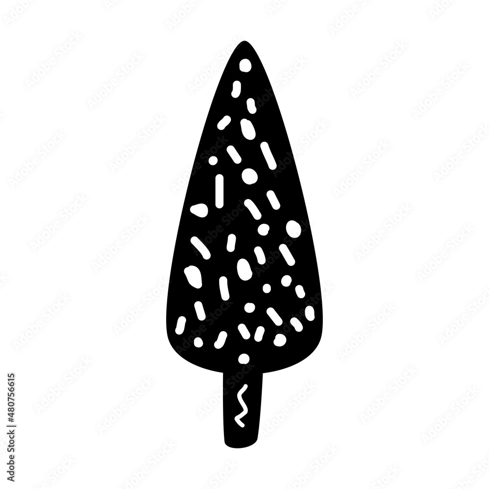 Tree icon vector glyph symbol for nature, ecology and environment in a flat color illustration Tree icon vector glyph symbol for nature, ecology and environment in a flat color illustration