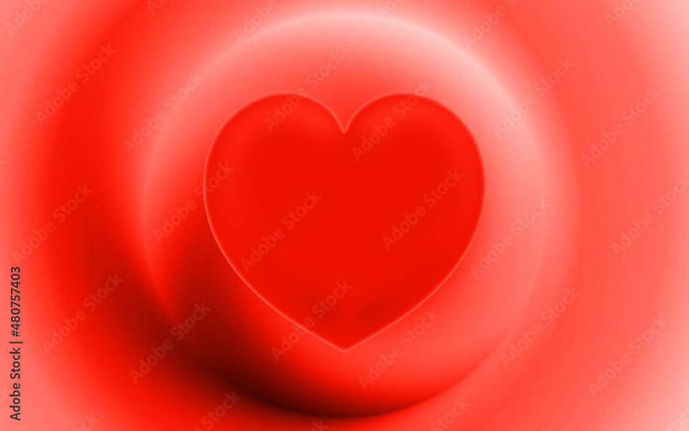 Happy Valentines Day festive 3D scene in the room for a greeting poster decor, mockup with text, composition heart levitating on a cylindrical podium with 3D heart with shadow on a red background. Happy Valentines Day festive 3D scene in the room for a greeting poster decor, mockup with text, composition heart levitating on a cylindrical podium with 3D heart with shadow on a red background.