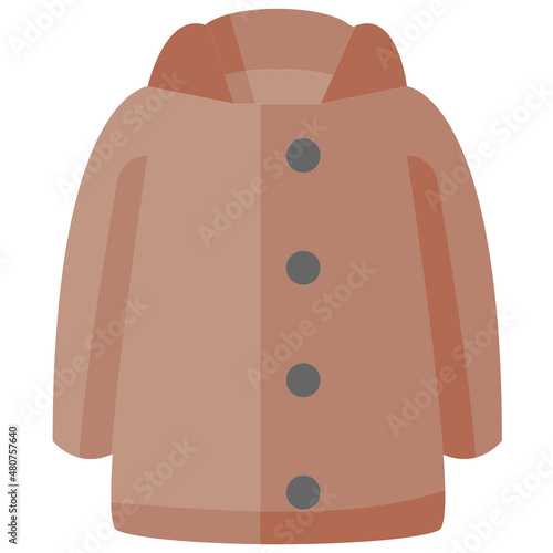 raincoat flat icon