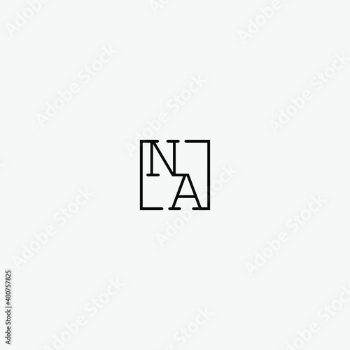 NA retro initial logo best in high quality professional design that will print well across any print media