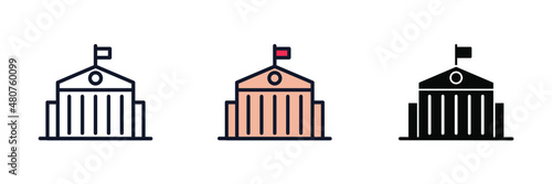 government icon symbol template for graphic and web design collection logo vector illustration