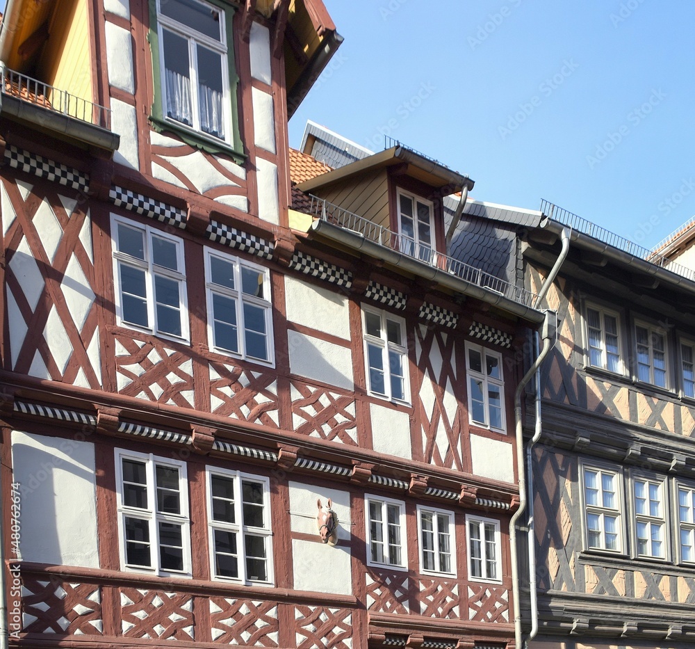 Fachwerkhäuser in der historischen Altstadt von Wernigerode
