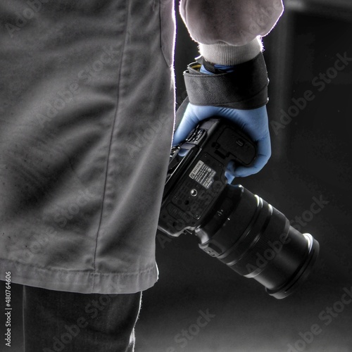 Obraz na płótnie Fotógrafo forense